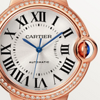 Unworn Cartier Ballon Bleu de Cartier, 18k Rose Gold with Diamond-set, 36mm, Ref# WJBB0034, box and papers