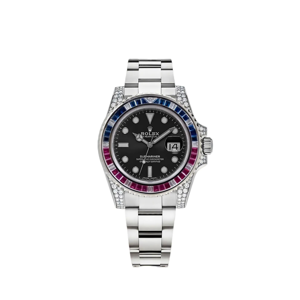 Rolex Submariner Silver Blue/Red Diamond, 40mm