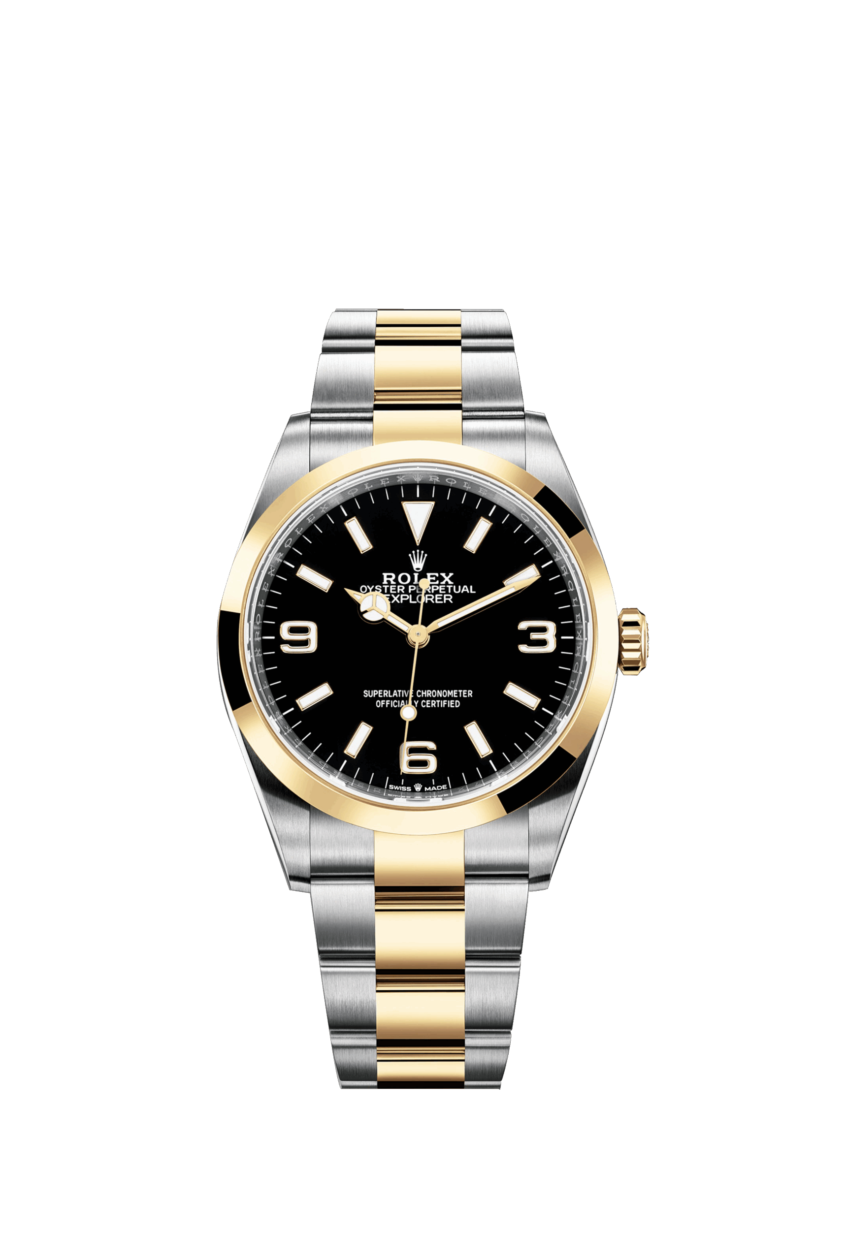 Rolex Explorer, 18k Yellow Gold and Stainless steel, 36mm, Ref# 124273-0001, 2024