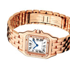 Unworn Cartier Panthère de Cartier Medium, 18k Rose Gold, Diamonds, 27mm x 36mm, Ref# WJPN0009, box and papers