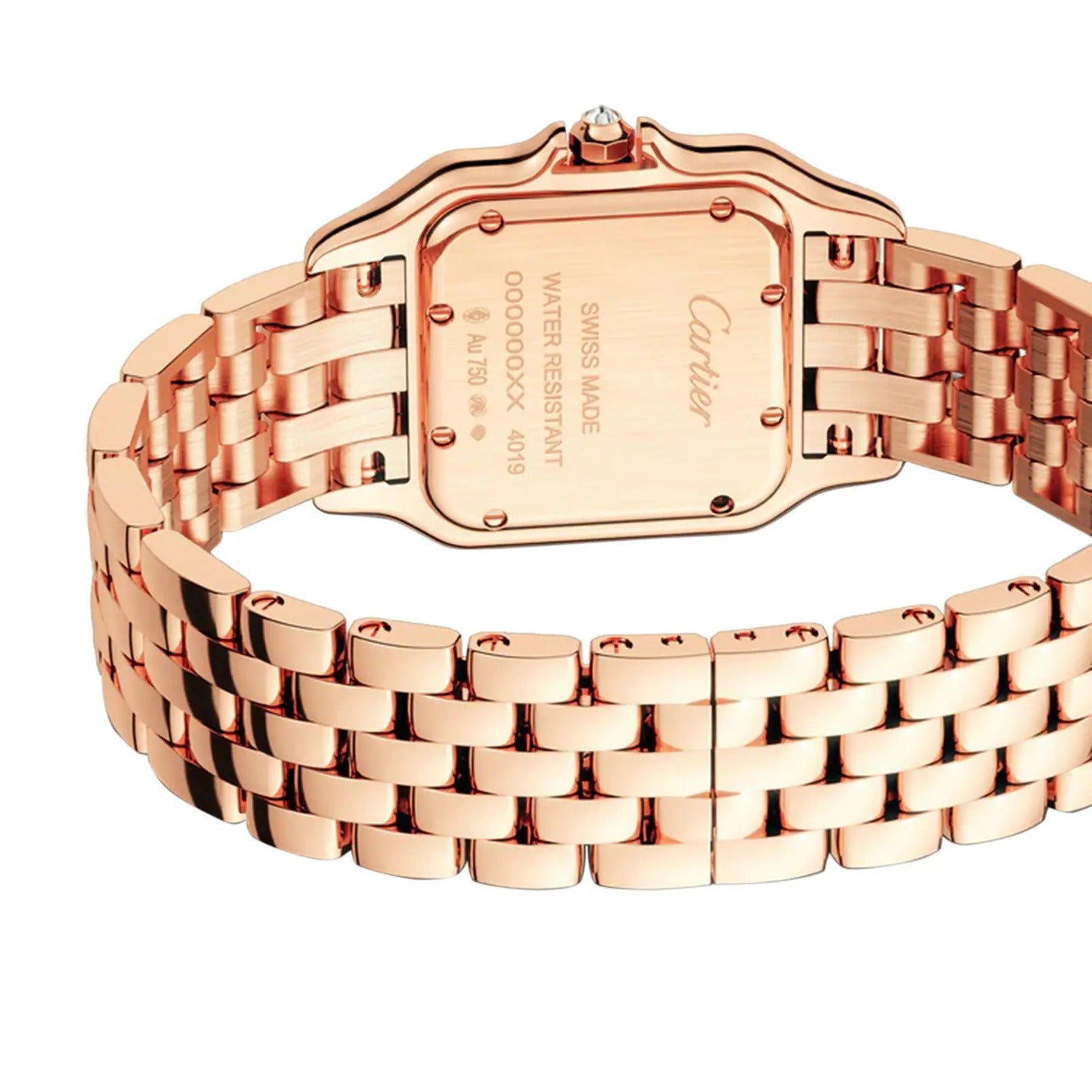Unworn Cartier Panthère de Cartier Medium, 18k Rose Gold, Diamonds, 27mm x 36mm, Ref# WJPN0009, box and papers