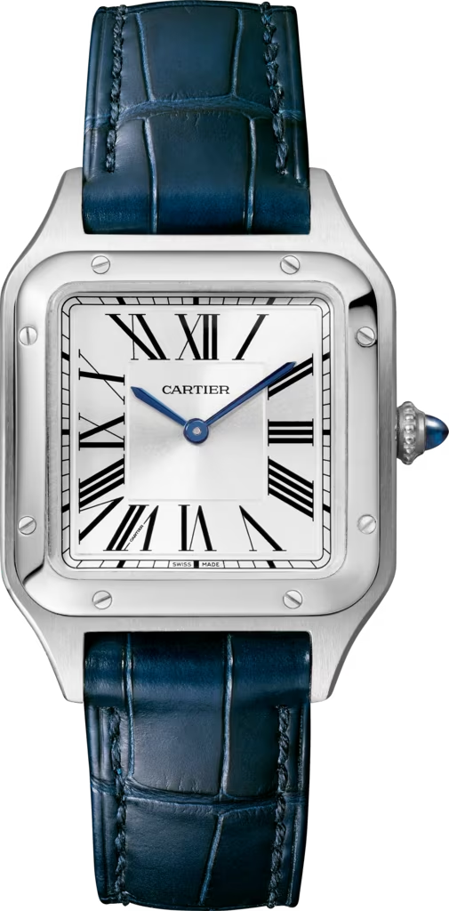 Unworn Cartier Santos-Dumont de Cartier, Stainless Steel, 38mm x 27.5mm, Ref# WSSA0023, box and papers