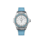 Unworn Hublot Big Bang One Click Joyful Steel Sky Blue 33, 485.SL.2210.RX.1207, box and papers