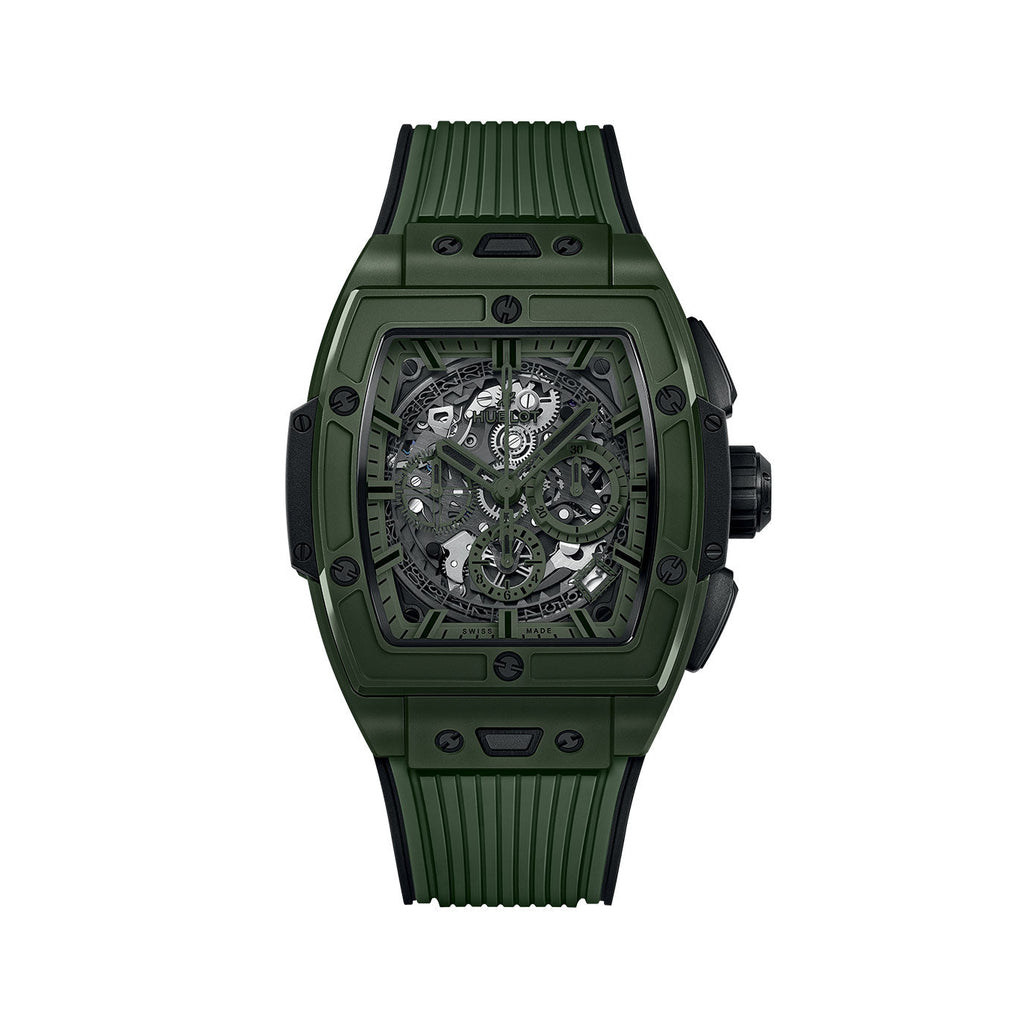 Unworn Hublot Spirit of Big Bang Dark Green Ceramic 42, 642.GX.5210.RX, box and papers