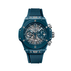 Unworn Hublot Big Bang Unico Petrol Blue Ceramic 42, 441.ES.5121.RX, box and papers