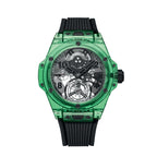 Unworn Hublot Big Bang Tourbillon Automatic Green SAXEM 44, 429.JG.0110.RT, box and papers