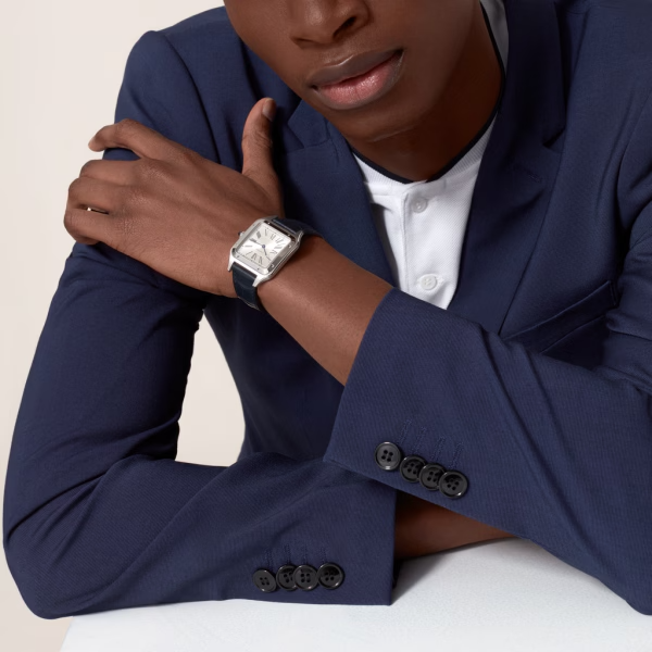 Unworn Cartier Santos Dumont de Cartier, Stainless Steel, 43.5mm x 31.4mm, Ref# WSSA0022, box and papers