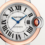 Unworn Cartier Ballon Bleu, Stainless Steel and 18k Rose Gold, 33mm, Ladies, Ref# W2BB0032, box and papers