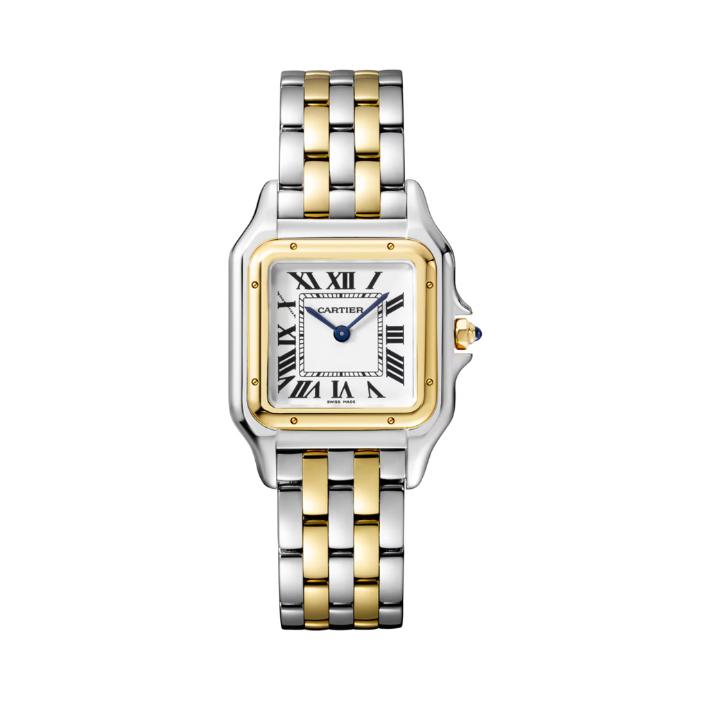 Unworn Cartier Panthère de Cartier, Stainless Steel, 18k Yellow Gold, 29mm x 37mm, Ref# W2PN0007, box and papers