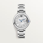 Unworn Cartier Ballon Bleu de Cartier, Stainless Steel and Diamonds, 28mm, Ref# W4BB0029, box and papers