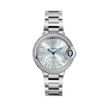 Unworn Cartier Ballon Bleu de Cartier, Stainless Steel and Diamonds, 33mm, Ref# W4BB0028, box and papers