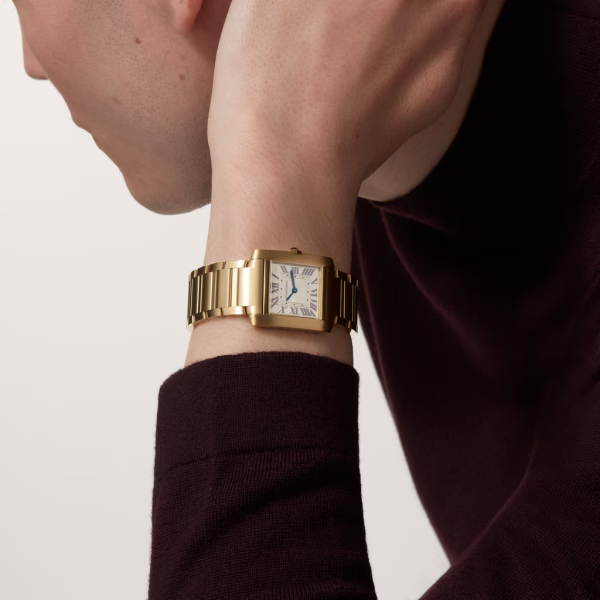 Unworn Cartier Tank Francaise, 18k Yellow Gold, 32mm x 27mm, Ref# WGTA0113, box and papers