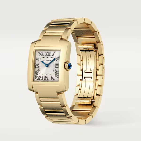 Unworn Cartier Tank Francaise, 18k Yellow Gold, 32mm x 27mm, Ref# WGTA0113, box and papers