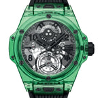 Unworn Hublot Big Bang Tourbillon Automatic Green SAXEM 44, 429.JG.0110.RT, box and papers