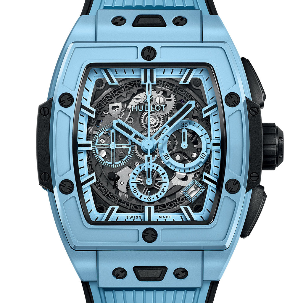 Unworn Hublot Spirit of Big Bang Sky Blue Ceramic 42, 642.EX.5110.RX, box and papers