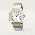 Unworn Cartier Santos de Cartier, Stainless Steel and 18k Yellow Gold, 39.8mm, Ref# W2SA0009, box and papers