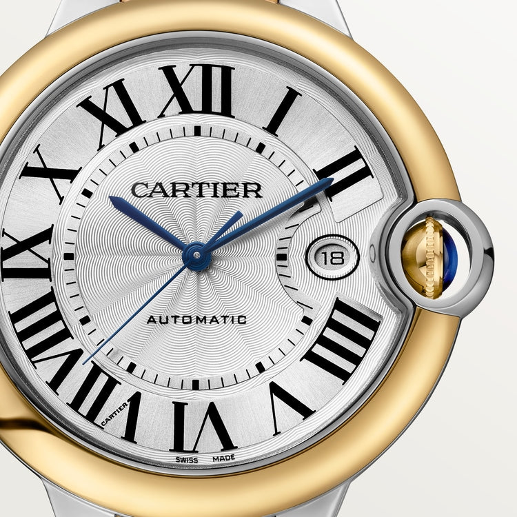Unworn Cartier Ballon Bleu, Stainless Steel and 18k Yellow Gold, 42mm, Ref# W2BB0039, box and papers