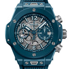 Unworn Hublot Big Bang Unico Petrol Blue Ceramic 42, 441.ES.5121.RX, box and papers
