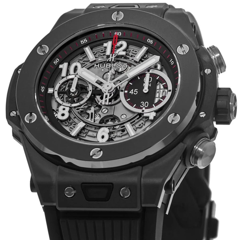 Hublot Big Bang Automatic Chronograph, 45mm, Black Ceramic, Ref# 411.CI.1170.RX, Unworn 2025
