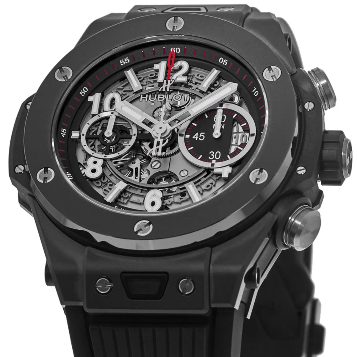 Hublot Big Bang Automatic Chronograph, 45mm, Black Ceramic, Ref# 411.CI.1170.RX, Unworn 2025