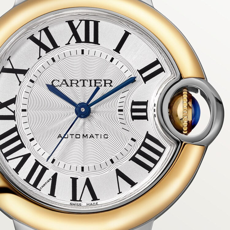 Unworn Cartier Ballon Bleu, Stainless Steel and 18k Yellow Gold, 33mm, Ladies, Ref# W2BB0037, box and papers