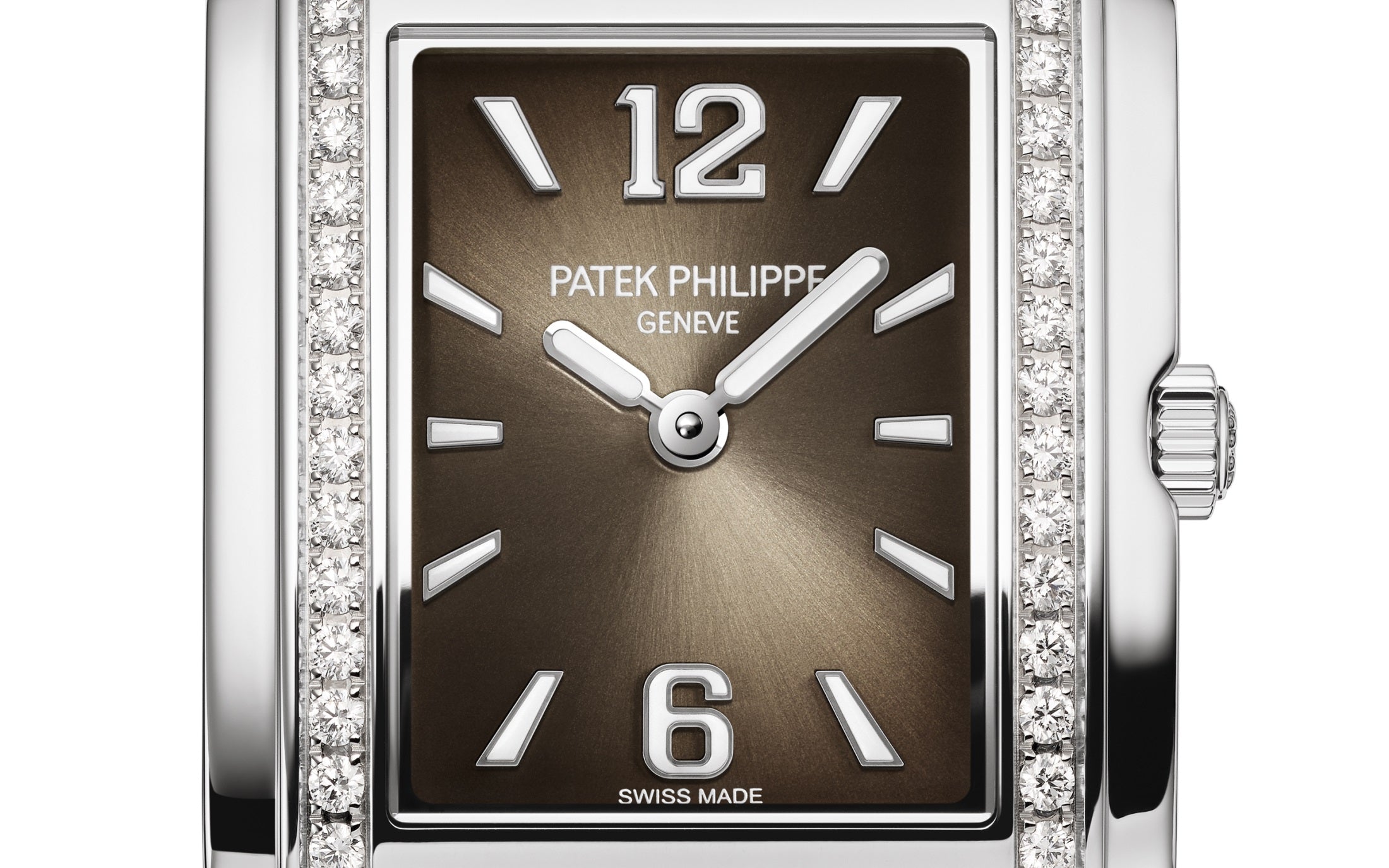 Patek Philippe Twenty~4 Quartz Ladies Watch, Stainless Steel with 36 Diamond (~0.42 ct), 25.1 x 30 mm, Ref# 4910/1200A-010
