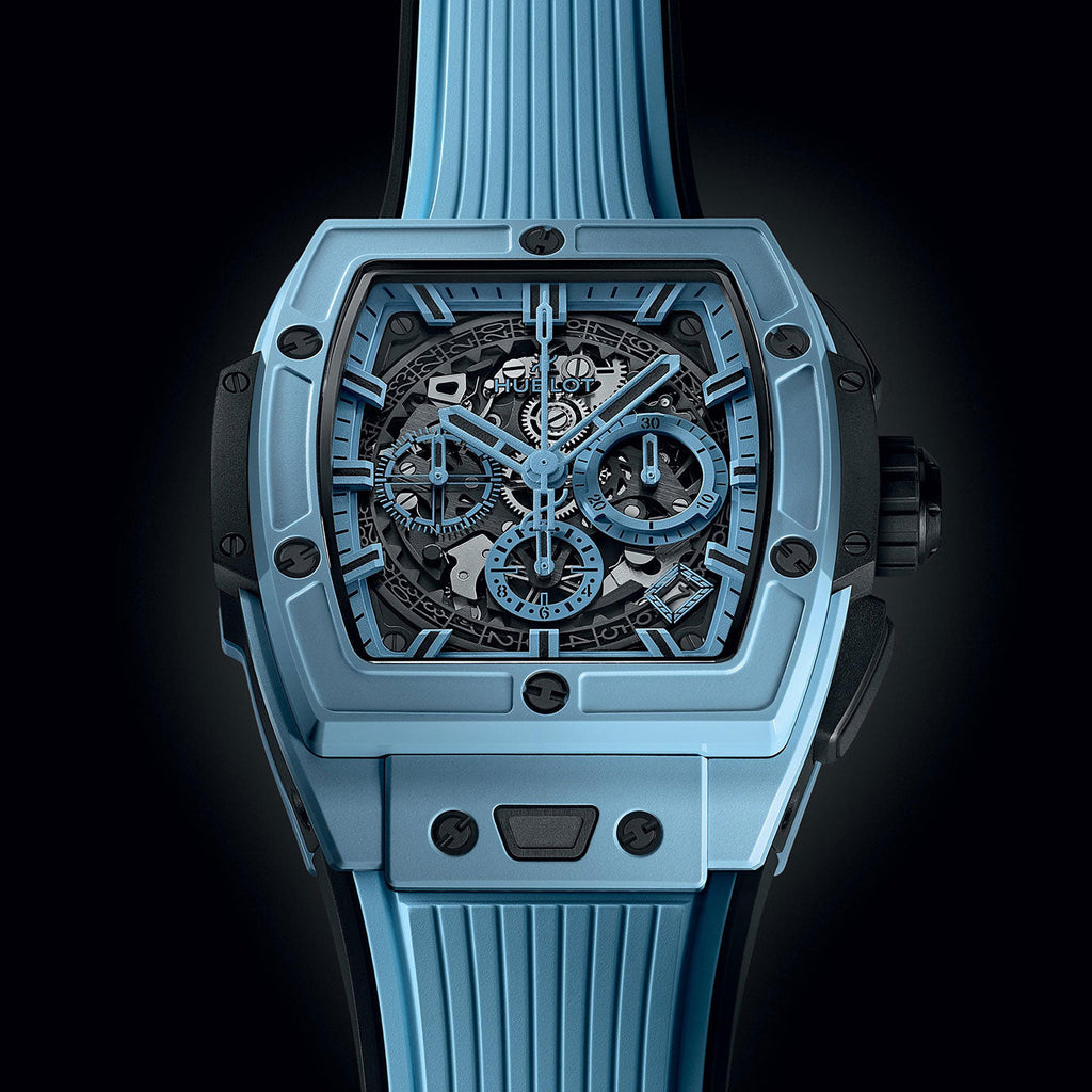 Unworn Hublot Spirit of Big Bang Sky Blue Ceramic 42, 642.EX.5110.RX, box and papers