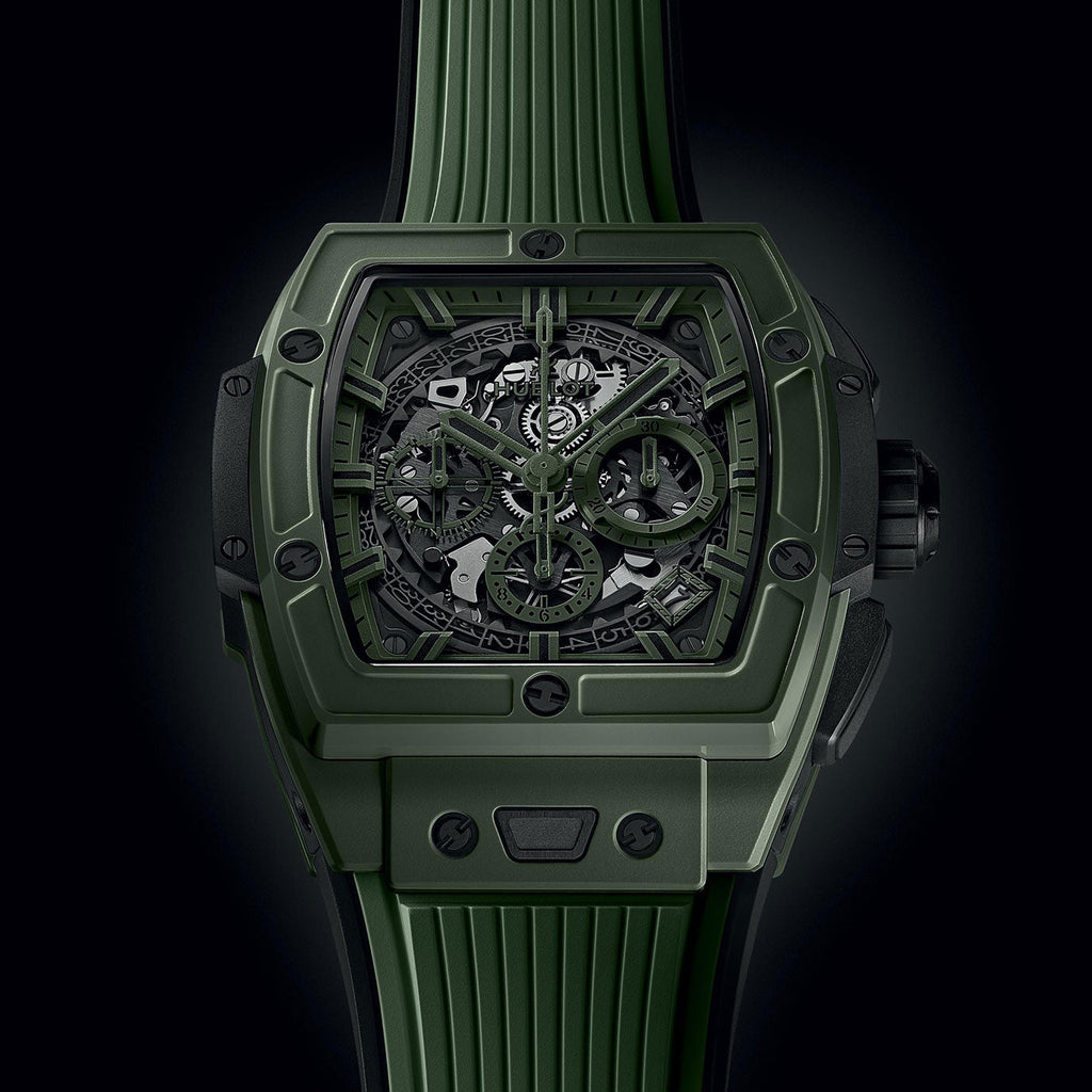 Unworn Hublot Spirit of Big Bang Dark Green Ceramic 42, 642.GX.5210.RX, box and papers