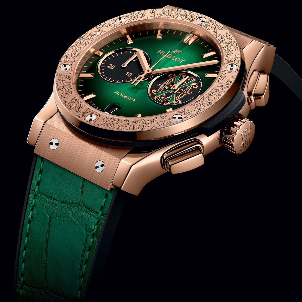 Unworn Hublot Classic Fusion Chronograph Arturo Fuente King Gold 42, 541.OX.8980.LR.OPX24, box and papers