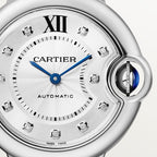 Unworn Cartier Ballon Bleu de Cartier, Stainless Steel and Diamonds, 33mm, Ref# W4BB0021, box and papers