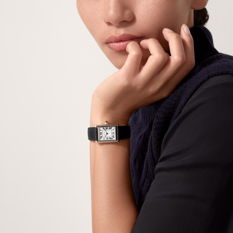 Unworn Cartier Tank Must de Cartier, Small Stainless Steel, 29.5mm x 22mm, Ref# WSTA0042, box and papers