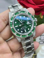 Rolex Submariner Date, 18K White Gold Diamonds Emerald UNWORN, 40mm