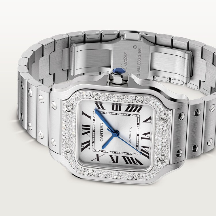 Unworn Cartier Santos de Cartier, Stainless Steel, 35.1mm, Ref# W4SA0005, box and papers