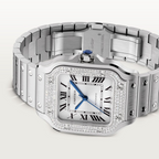 Unworn Cartier Santos de Cartier, Stainless Steel, 35.1mm, Ref# W4SA0005, box and papers