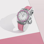 Unworn Hublot Big Bang One Click Joyful Steel Pink 33, 485.SP.2210.RX.1233, box and papers