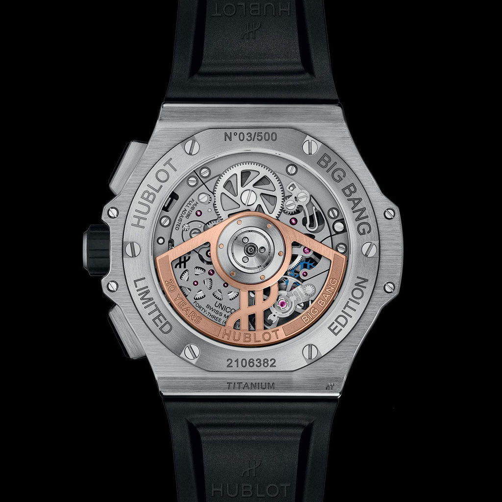 Unworn Hublot Big Bang 20th Anniversary Titanium Ceramic 43, 431.NM.1337.RX, box and papers