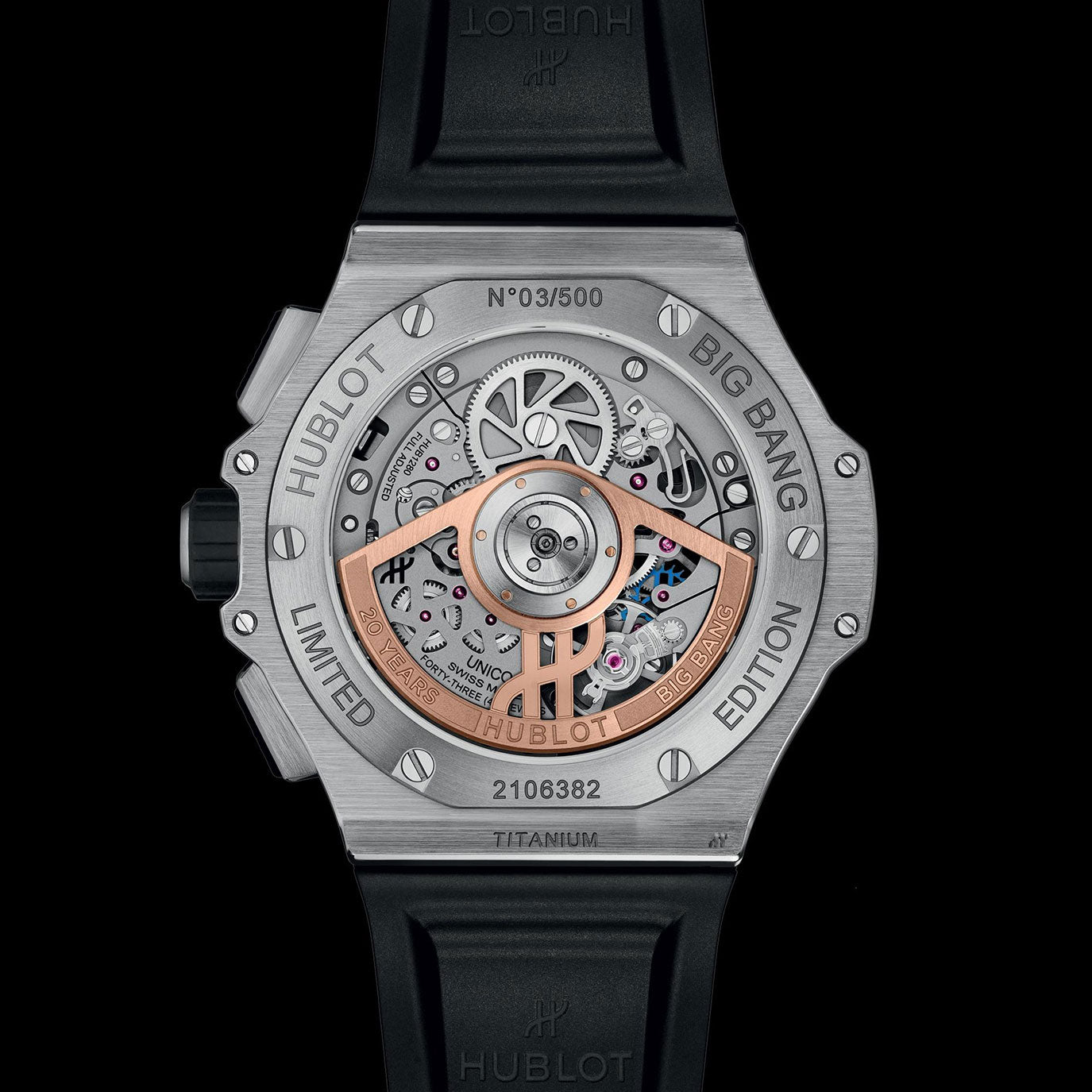 Unworn Hublot Big Bang 20th Anniversary Titanium Ceramic 43, 431.NM.1337.RX, box and papers