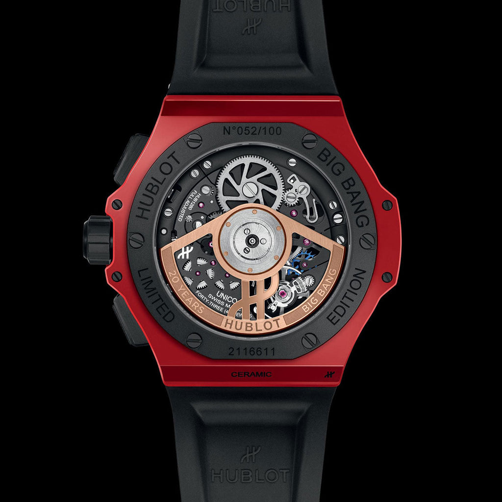 Unworn Hublot Big Bang 20th Anniversary Red Magic 43, 431.CF.1313.RX, box and papers
