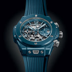 Unworn Hublot Big Bang Unico Petrol Blue Ceramic 42, 441.ES.5121.RX, box and papers