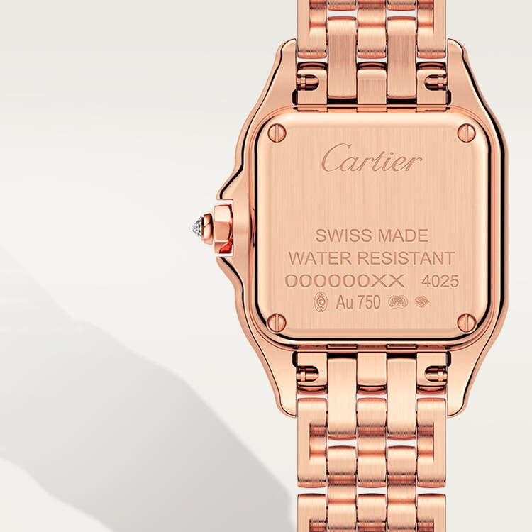 Unworn Cartier Panthère de Cartier Small, 18k Rose Gold, Diamonds, 22mm x 30mm, Ref# WJPN0049, box and papers