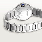 Unworn Cartier Ballon Bleu de Cartier, Stainless Steel and Diamonds, 33mm, Ref# W4BB0021, box and papers