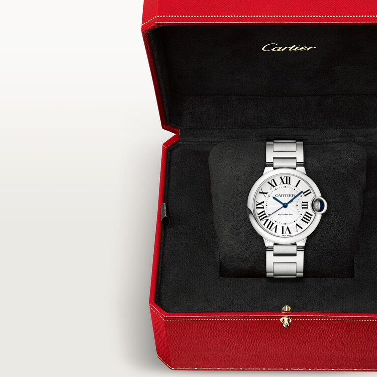 Unworn Cartier Ballon Bleu de Cartier, Stainless Steel, 36mm, Ref# WSBB0048, box and papers