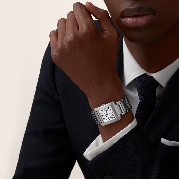 Unworn Cartier Tank Francaise de Cartier, Large Stainless Steel, 36.7mm x 30.5mm, Ref# WSTA0067, box and papers