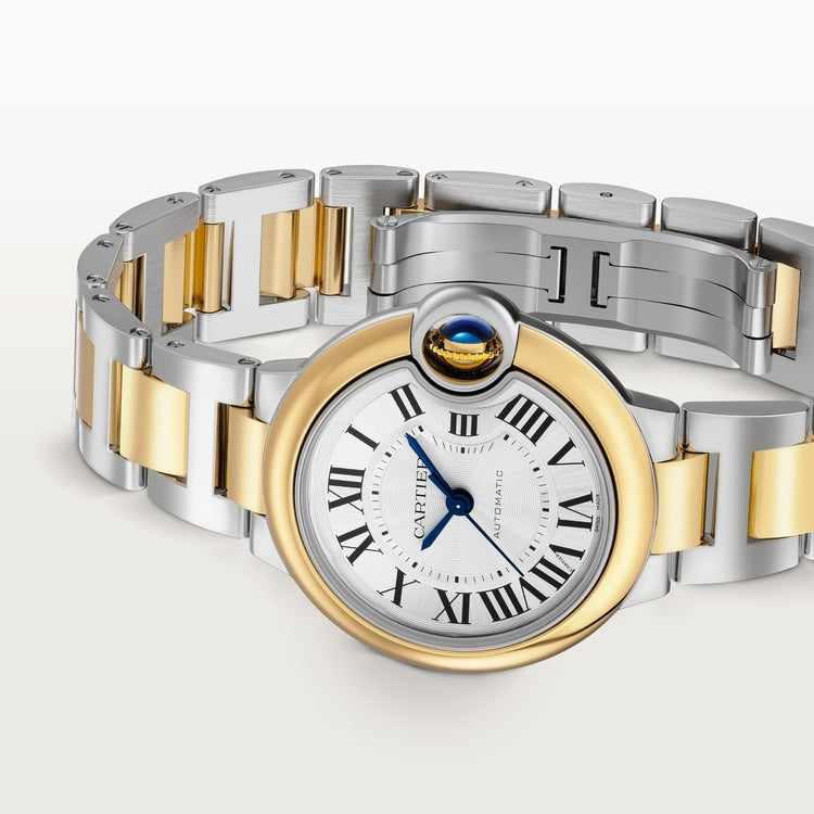 Unworn Cartier Ballon Bleu, Stainless Steel and 18k Yellow Gold, 33mm, Ladies, Ref# W2BB0037, box and papers