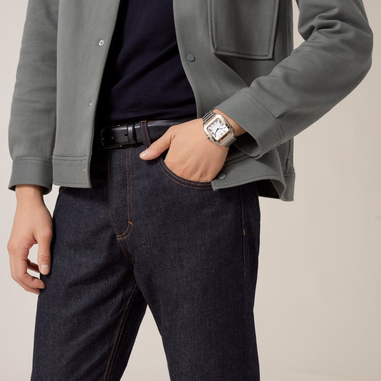 Unworn Cartier Santos de Cartier, Stainless Steel and 18k Yellow Gold, 39.8mm, Ref# W2SA0009, box and papers