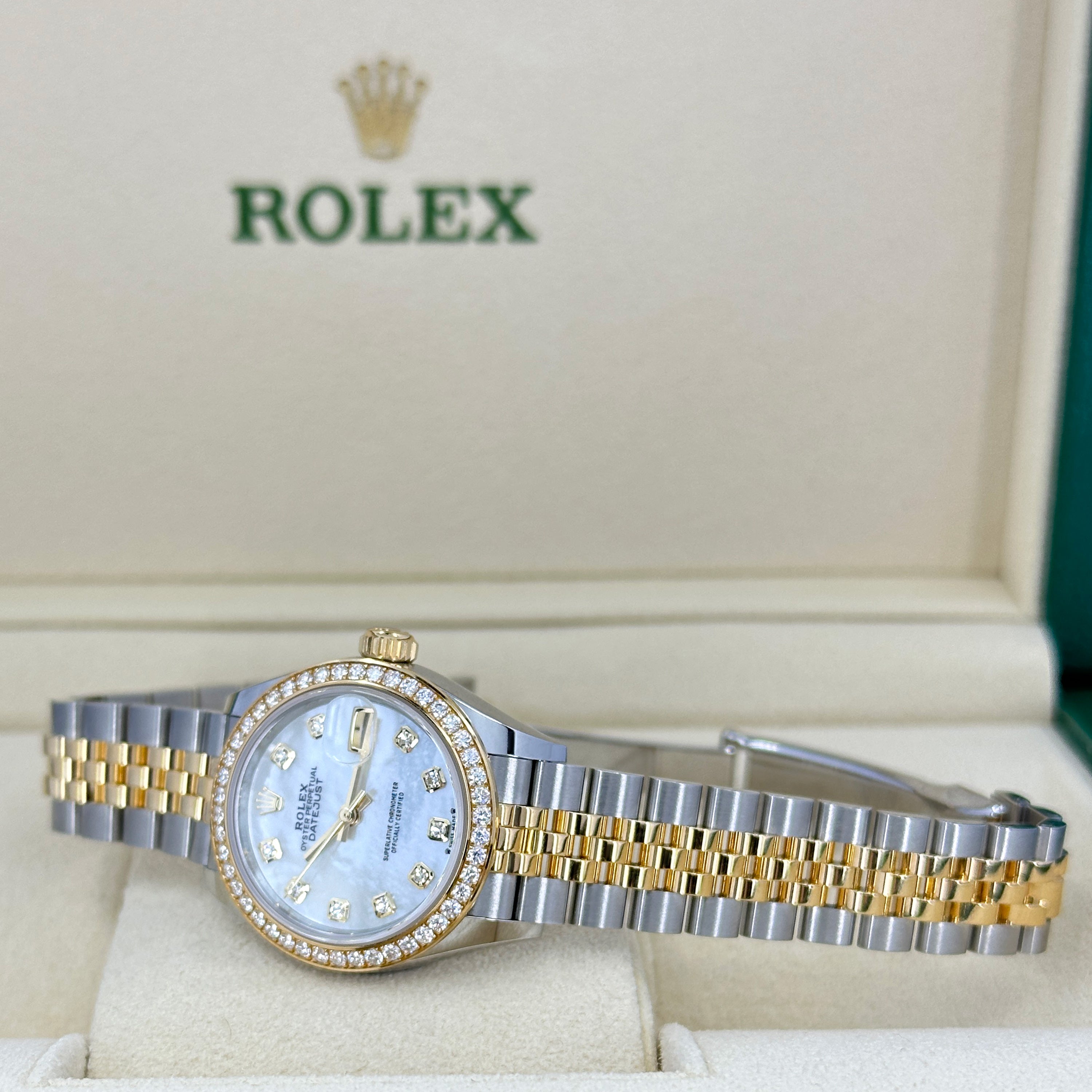 Rolex Lady-Datejust 28, Oystersteel and 18k Yellow Gold, Ref# 279383RBR-0019