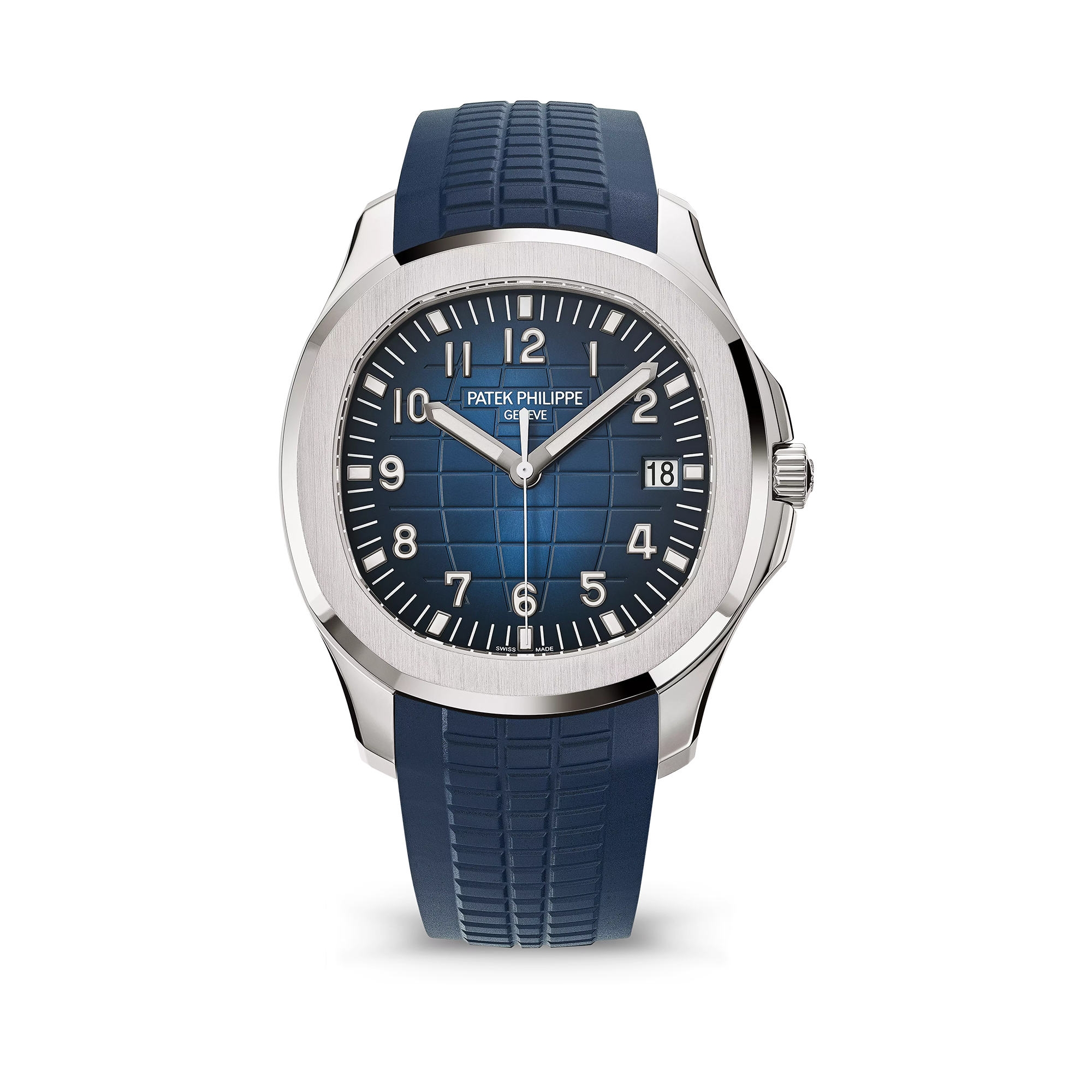 Patek Philippe Aquanaut Date, Sweep Seconds Watch, 18k White Gold 42,2 mm, Ref# 5168G-001