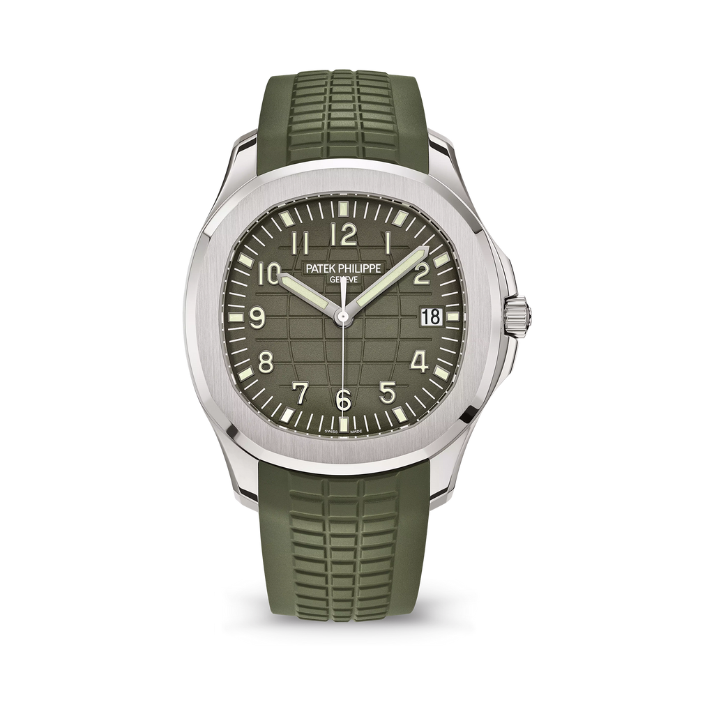 Patek Philippe Aquanaut Jumbo Date, Sweep Seconds, 18k White Gold, 42,2 mm, Ref# 5168G-010