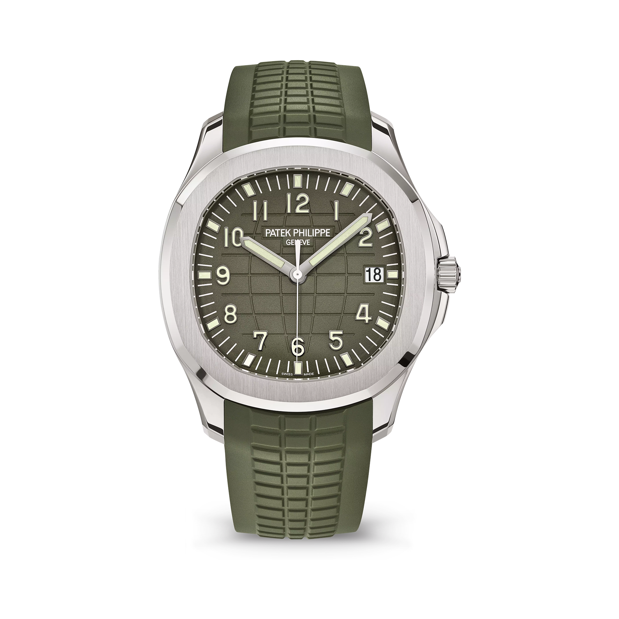 Patek Philippe Aquanaut Jumbo Date, Sweep Seconds, 18k White Gold, 42,2 mm, Ref# 5168G-010