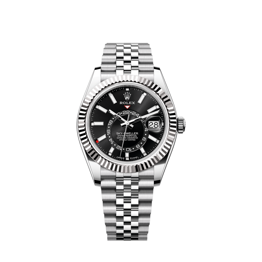 Rolex Sky-Dweller, 42mm, Oystersteel and 18k White Gold, Black, Jubilee, Ref# 336934-0008